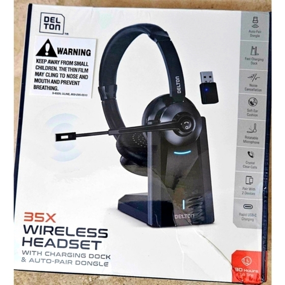 Delton 35X Wireless Noise Canceling Bluetooth Stereo Headset - Picture 8 of 11